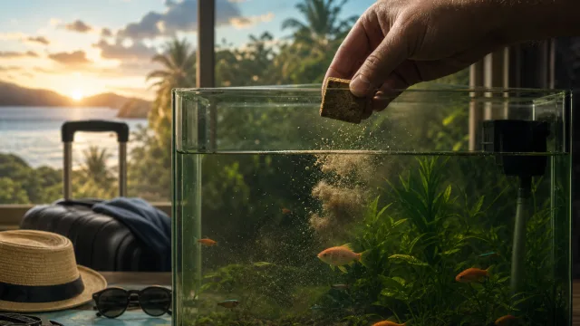 Im Urlaub sind Futterblöcke oft riskanter als Fasten – wann Aquarienfische wirklich Hilfe brauchen