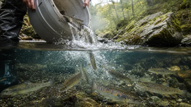 Mehr Bachforellen durch Besatz? Warum eingesetzte Fische den Mangel im Bach oft nur kaschieren