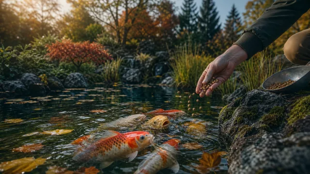 Stoppe die Fütterung deiner Teichfische rechtzeitig: 5 klare Signale