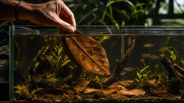 Dosier Seemandelbaumblätter im Aquarium richtig: Wirkung und Risiken