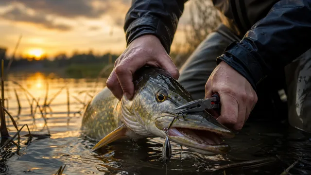 Tief geschluckter Haken beim Fisch – warum Abschneiden oft die bessere Rettung ist