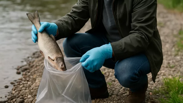 Tote Fische im Gewässer richtig entsorgen