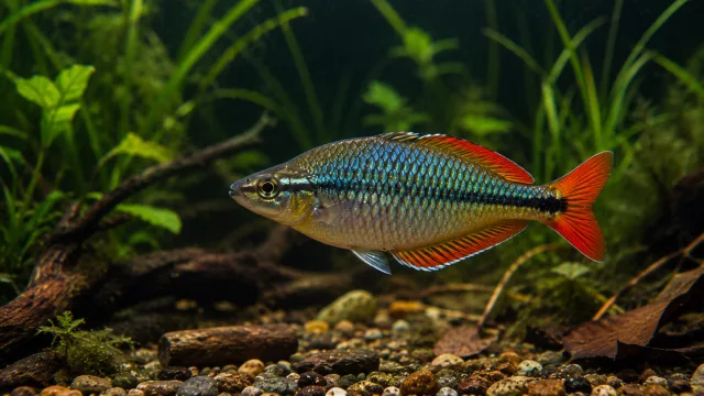 Rotschwanz-Regenbogenfisch